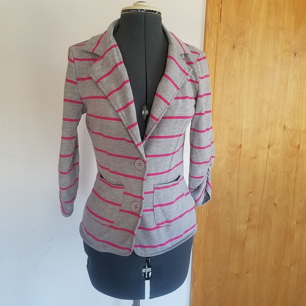 Jacket Blazer Cover Up Sweatshirt 3/4 Sleeve
